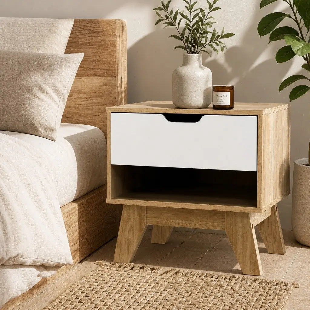 Two-Tone Nightstand for Easy Storage