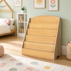 Friendly 5-Tier Bookshelf for Kids’ Reading Spaces