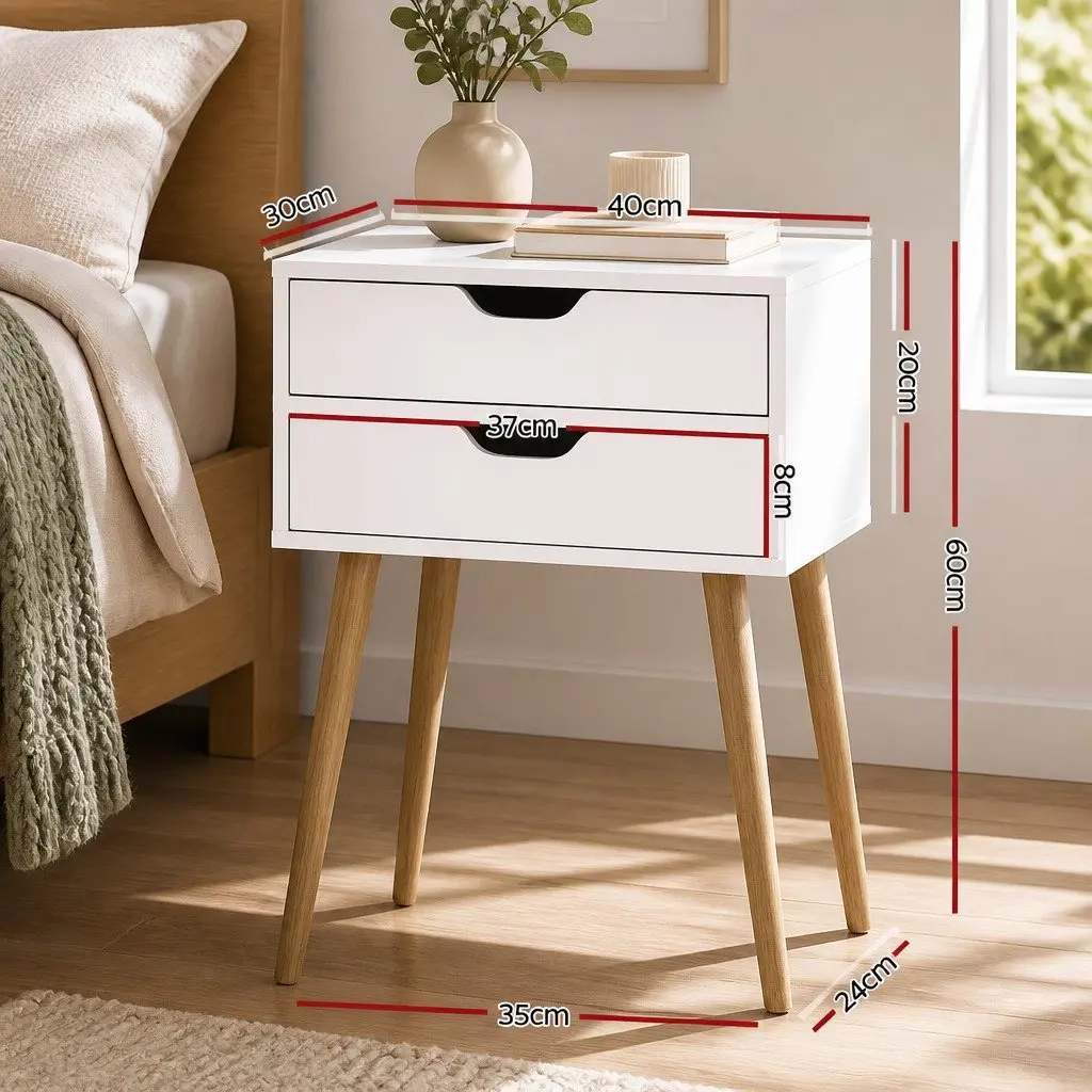 Bedside Table with Scandinavian Flair