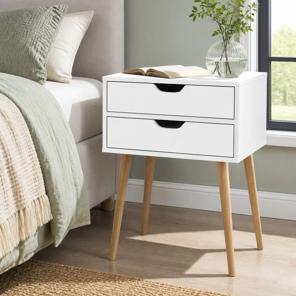 Bedside Table with Scandinavian Flair