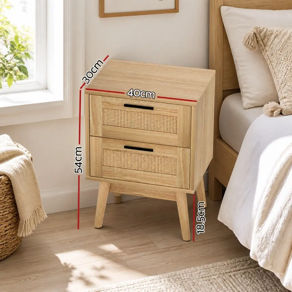Rattan Bedside Table