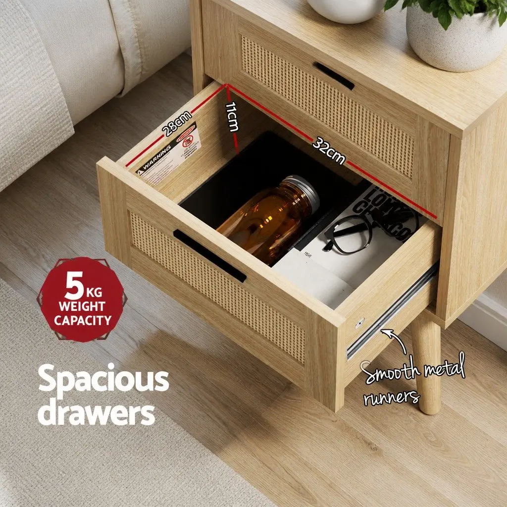 Rattan Bedside Table