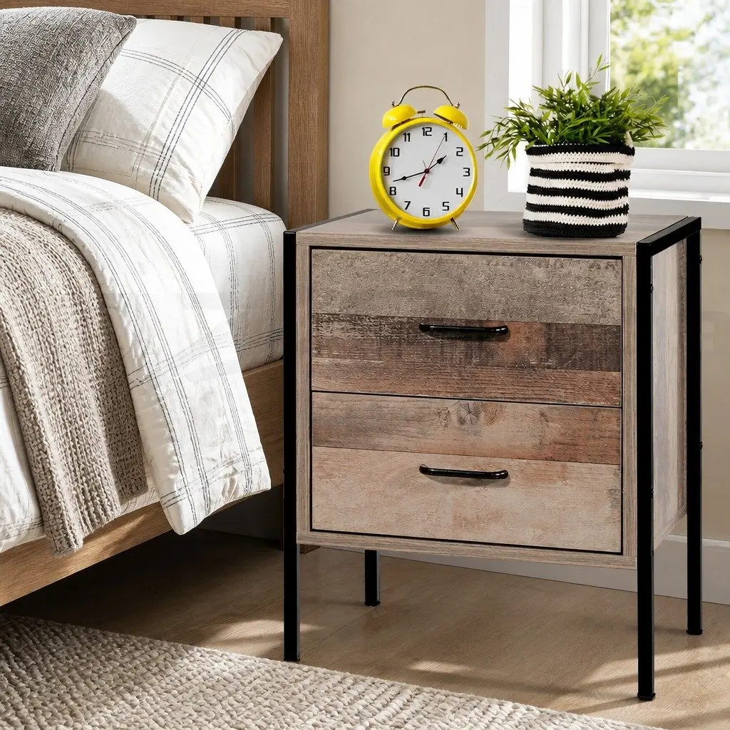 Bedside Table with 2 Drawers