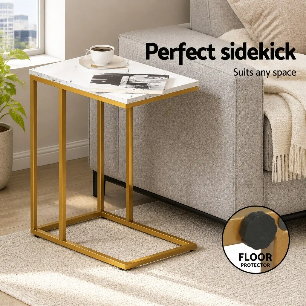 Side Table with Marble Effect
