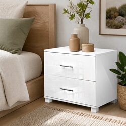 Your Perfect Bedside Table: 2 Drawers and Modern Design
