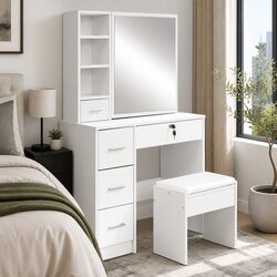 Your Friendly Dressing Table Stool Set with Storage