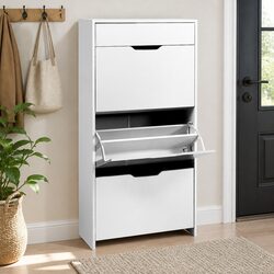 Your New Shoe Rack Cabinet Awaits: 24 Pairs in White
