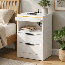 Your New Favorite Bedside Table with LED Lighting