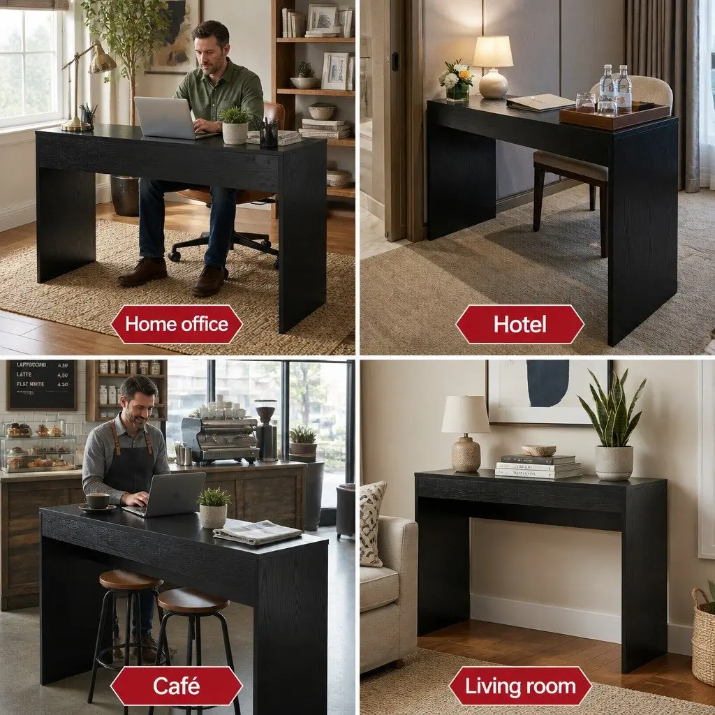 Console Table 120cm Hallway Entryway Sofa Side Table Black Storage Furniture
