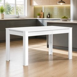 Dining Table Rectangular 4 Seater 120cm White Contemporary Kitchen Furniture
