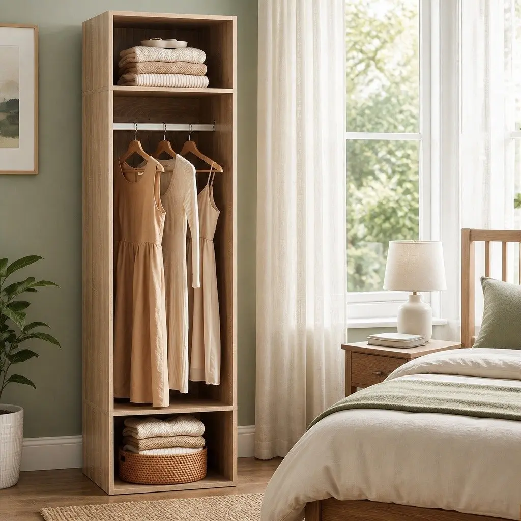 Pine Wardrobe Closet for Organized Spaces