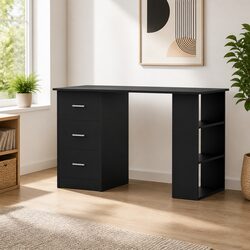 Your Ideal Black Computer Desk with Drawers and Shelves