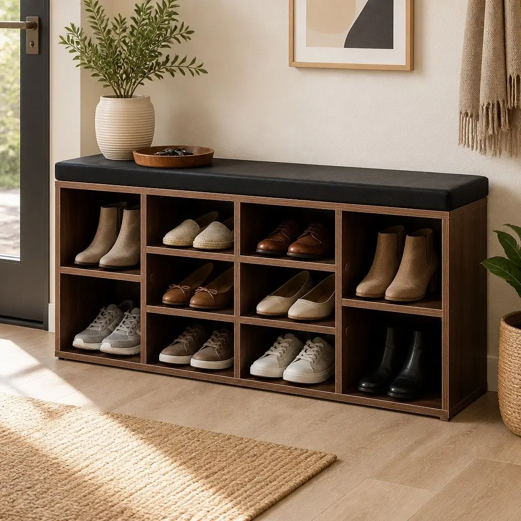 Shoe Rack Cabinet Bench