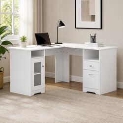 Friendly L-Shape Computer Desk with Ample Storage