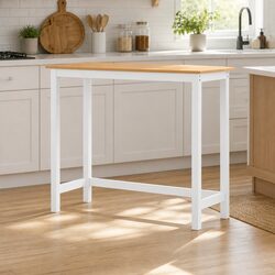 Bar Table 108cm Rectangular Dining Kitchen Pub Counter Height Pinewood