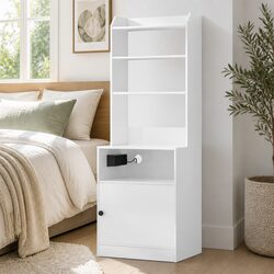 Friendly Nightstand with Easy Charging and Storage