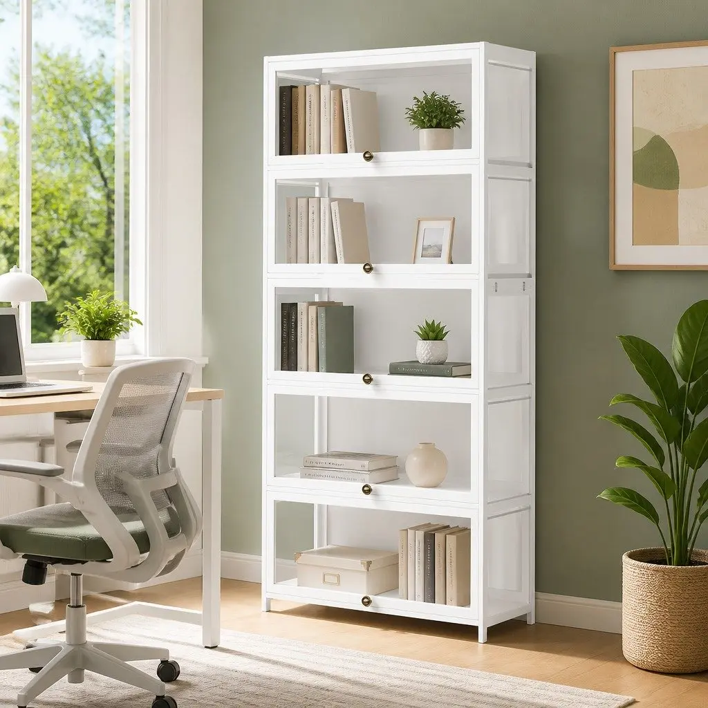 5-Tier Display Cabinet for Books and Decor