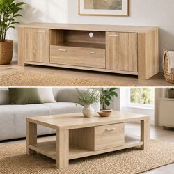 Friendly TV Entertainment Unit & Coffee Table Duo