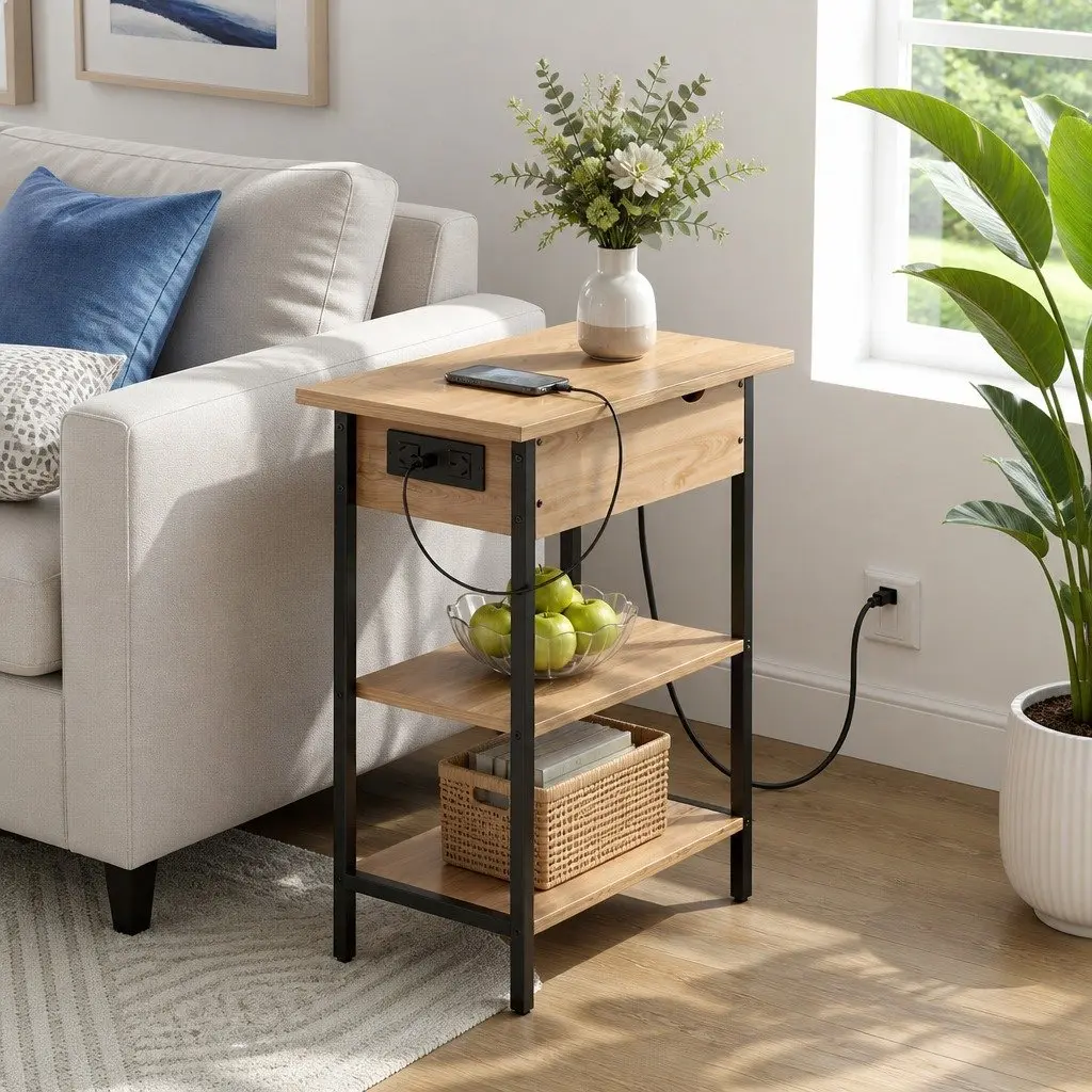 Coffee Table with Power and Storage