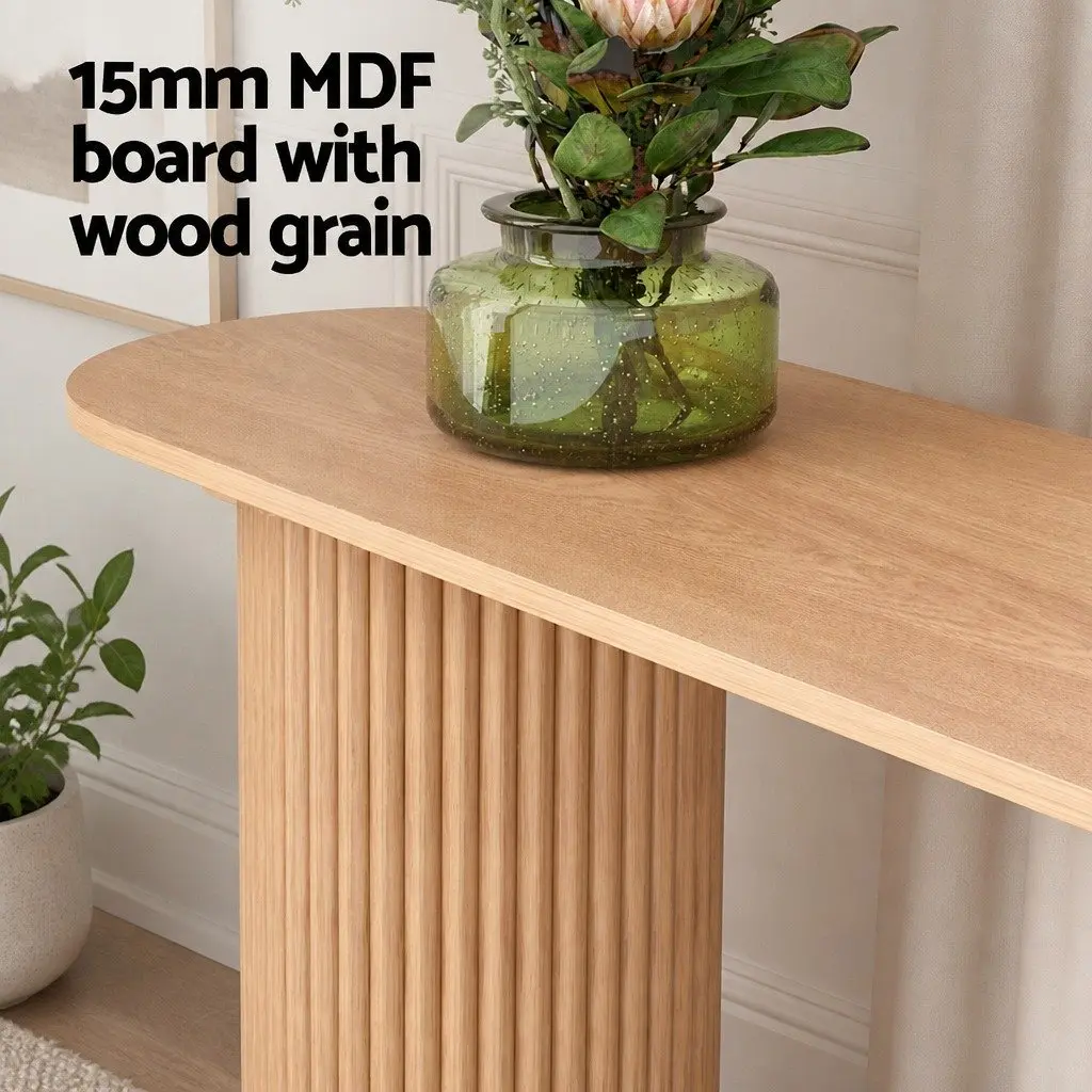 Console Table Oval Fluted Base 115CM