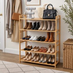 Your Ideal 5-Tier Bamboo Shoe Rack for Storage