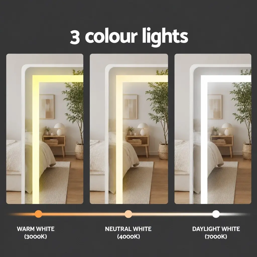 Dressing Table Set with Stool LED Hollywood Mirror White Makeup Vanity Desk