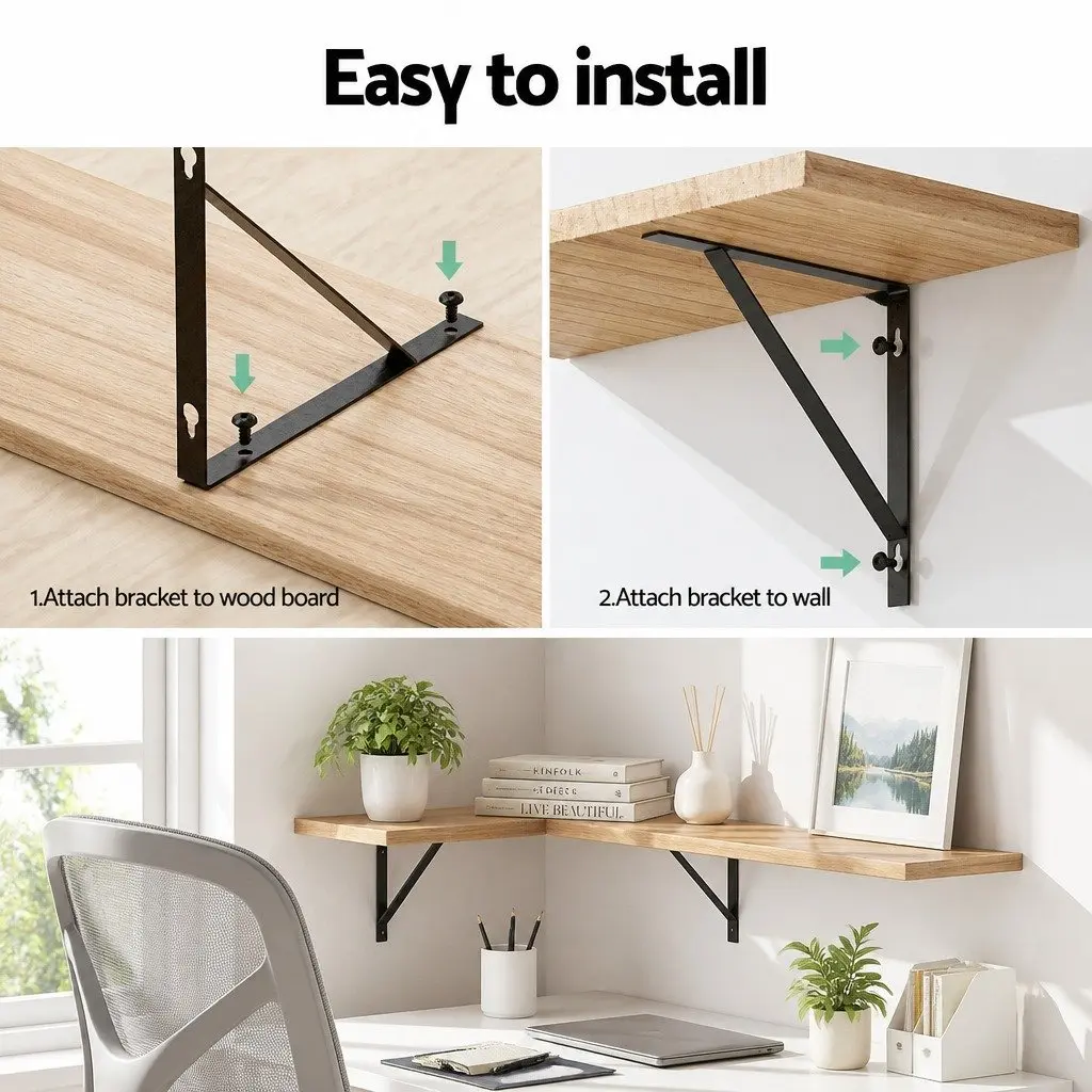 4 Oak Floating Shelves