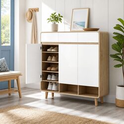 Your New Shoe Rack: 5 Tiers, 3 Drawers, Great Style