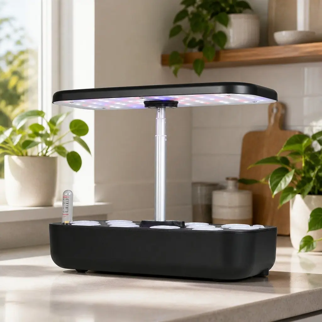 Hydroponic Growing System Indoor 12 Plants Herb Garden LED Grow Lights Water