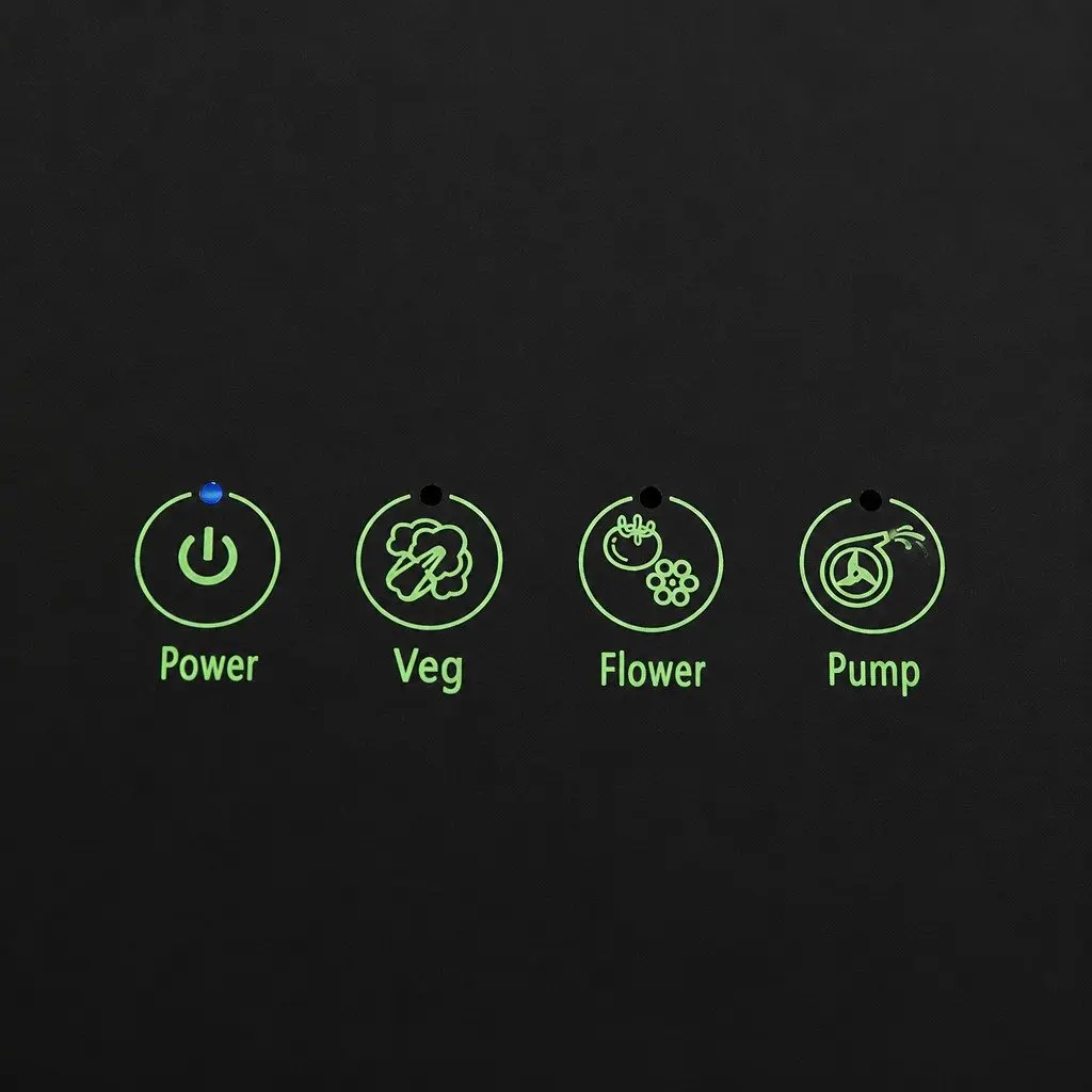 Hydroponic Growing System Indoor Adjustable LED Grow Lights 12 Plants Capacity