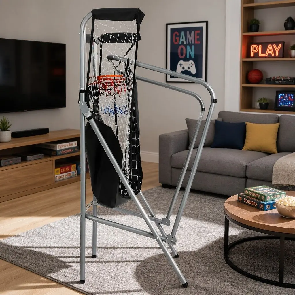 Basketball Shooting Machine Arcade Game Electronic Scorer 8 Game Modes Double