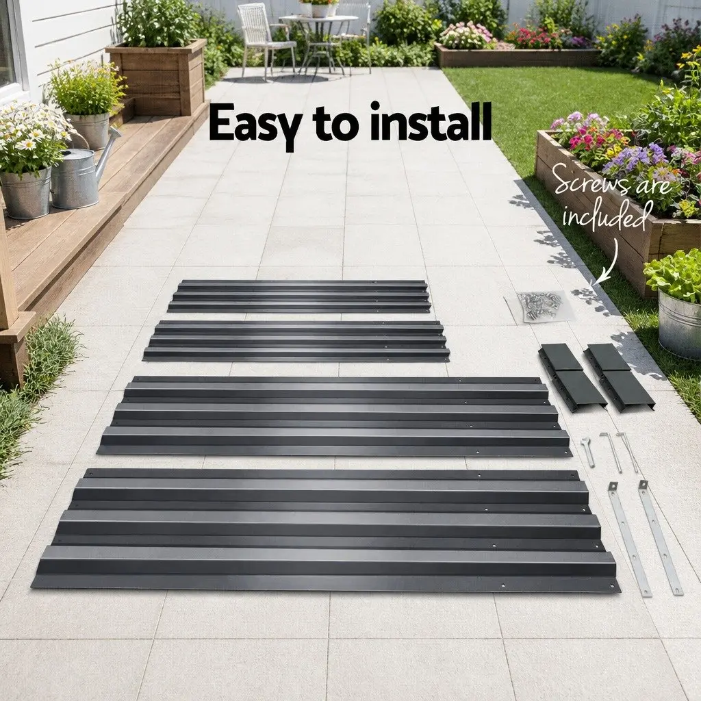 Raised Garden Bed Galvanised Steel 150x90cm Planter Box