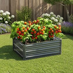 Raised Garden Bed Planter Box 80x60x30cm Vegetable Flower Herb Growing Container