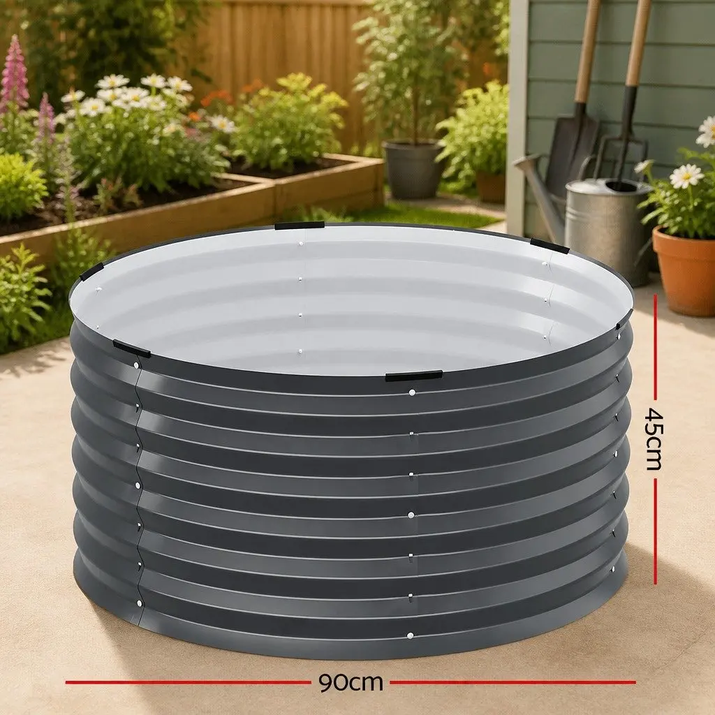 Galvanised Raised Garden Bed Latches 90x45cm Planter Box
