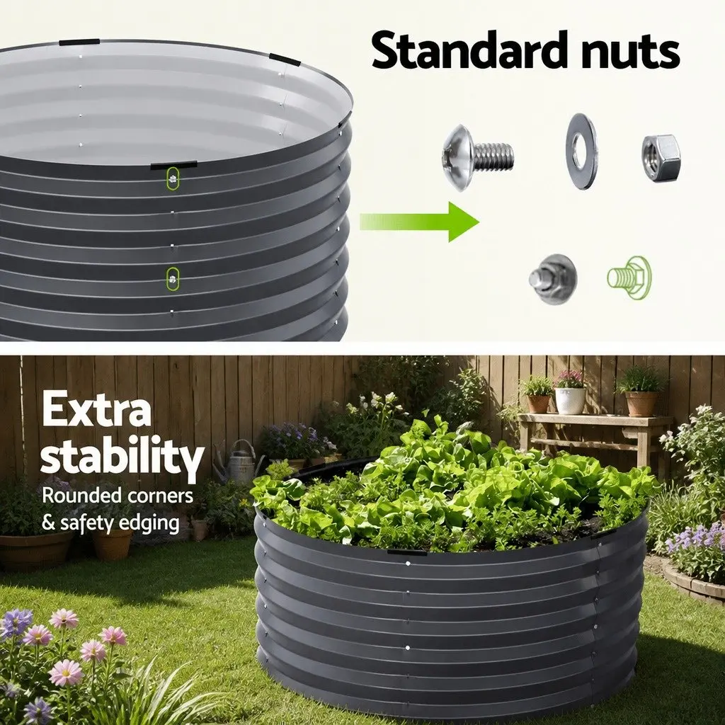 Galvanised Raised Garden Bed Latches 90x45cm Planter Box