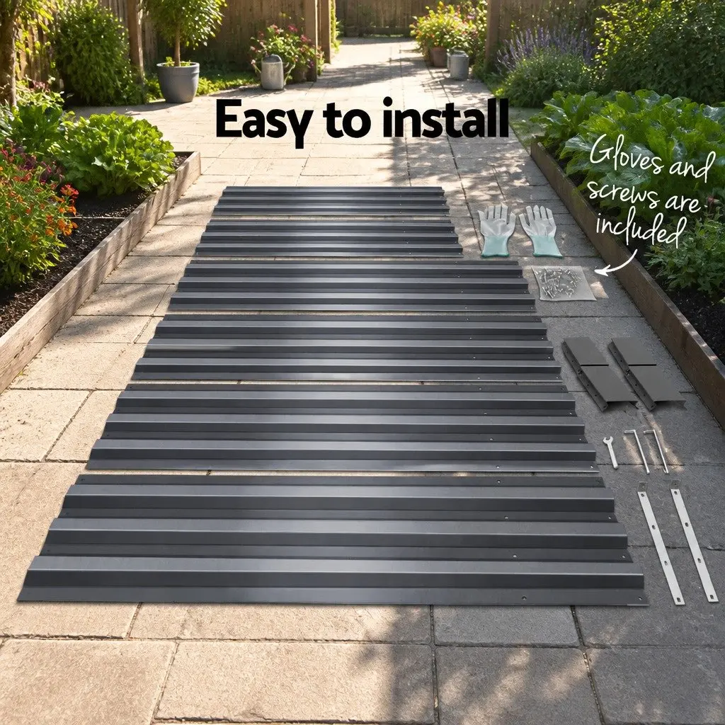 Raised Garden Bed Galvanised Steel 150x90cm
