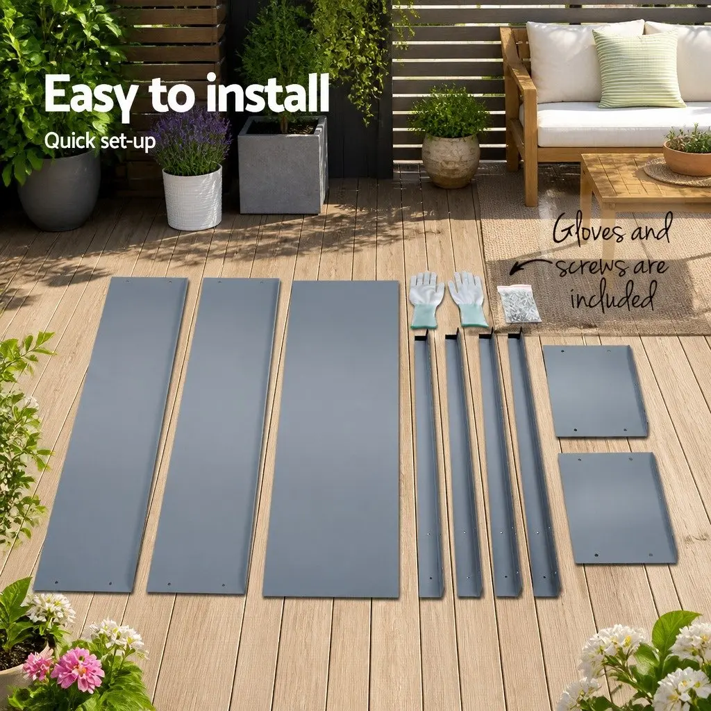 Garden Bed Planter Elevated 100x80x30cm Raised Outdoor Herb Flower Vegetable