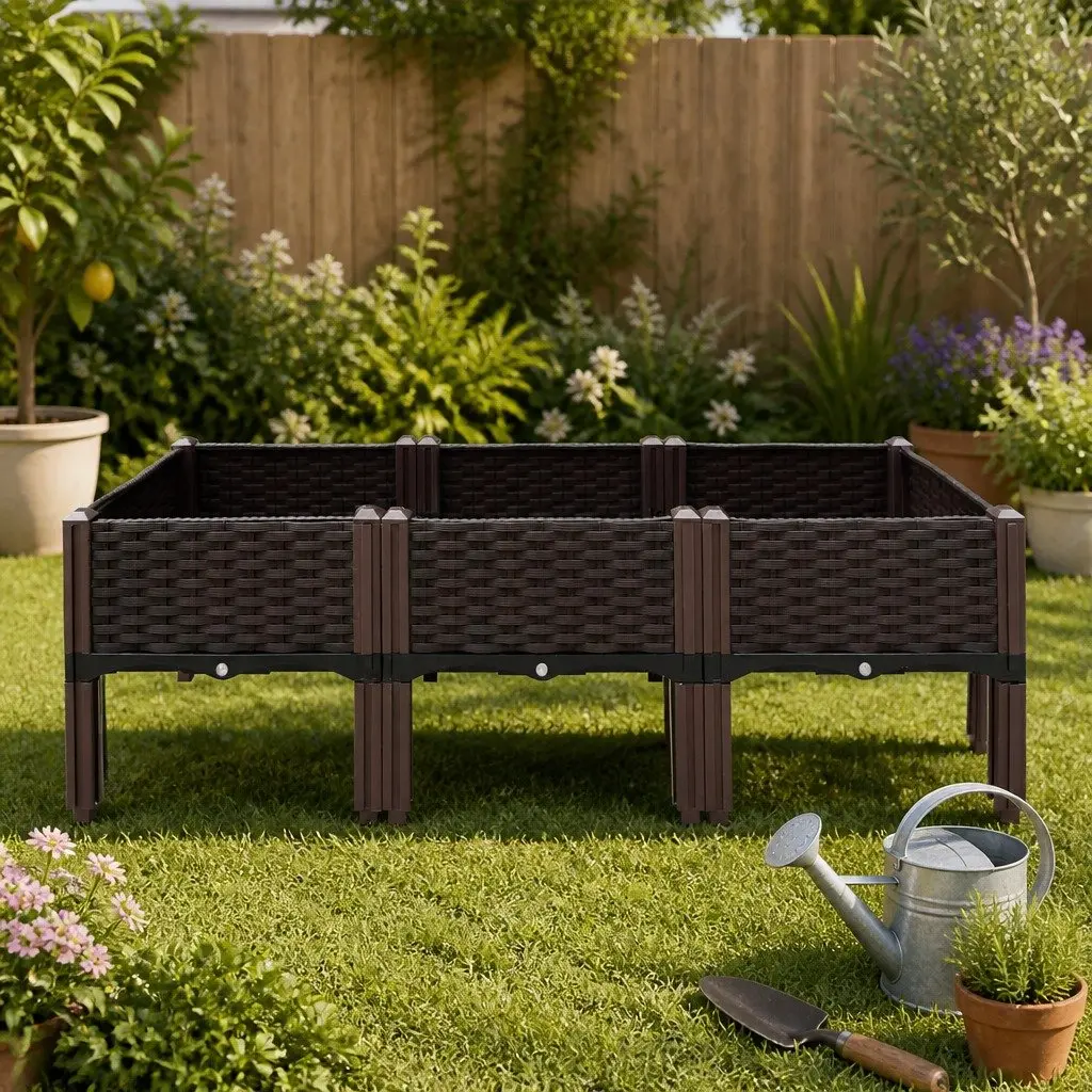 Raised Garden Bed Planter Box 120x40x36cm Vegetable Herb Flower Growing