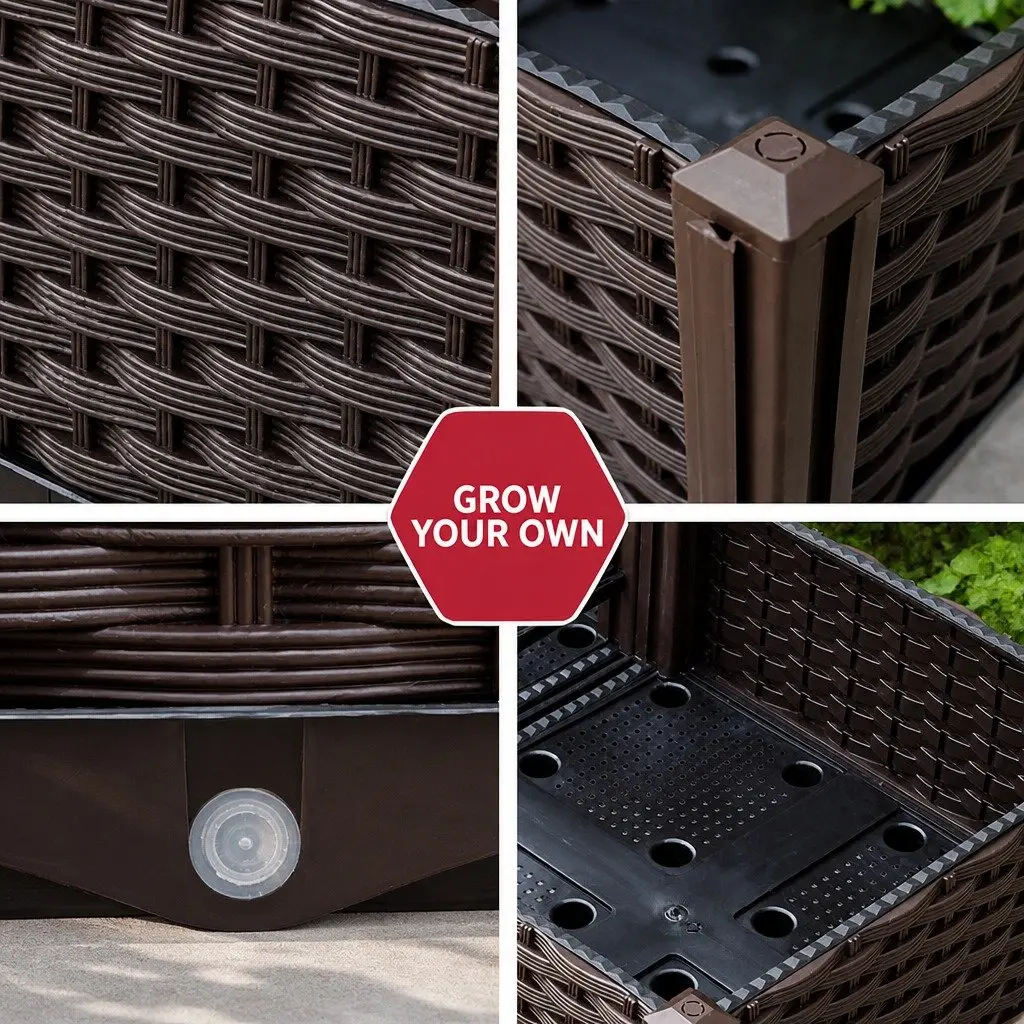 Raised Garden Bed Planter Box 120x40x36cm Vegetable Herb Flower Growing
