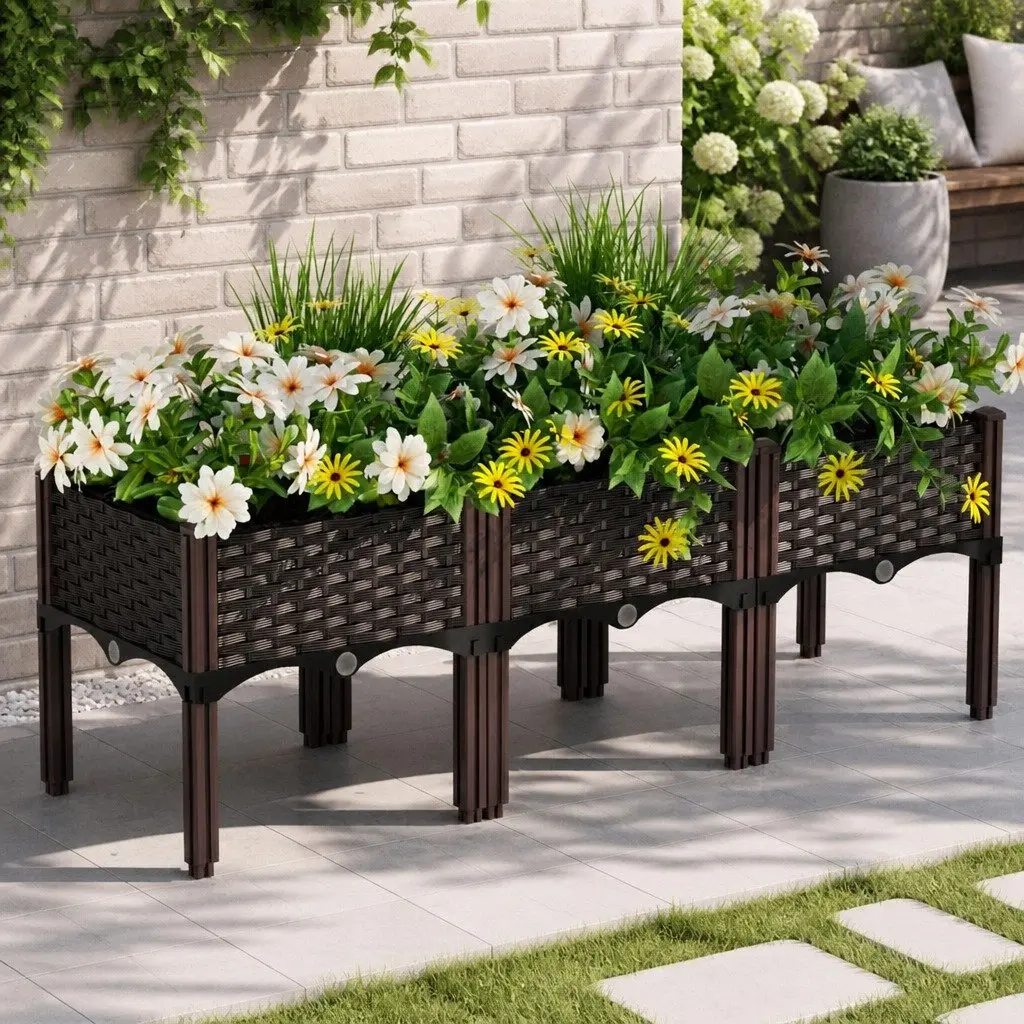 Raised Garden Bed Planter Box 120x40x36cm Vegetable Herb Flower Growing