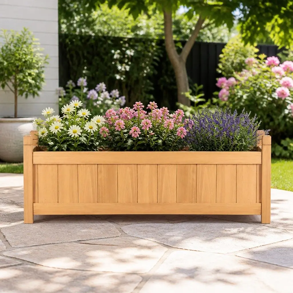 Raised Garden Bed for Easy Planting 90x30x33cm