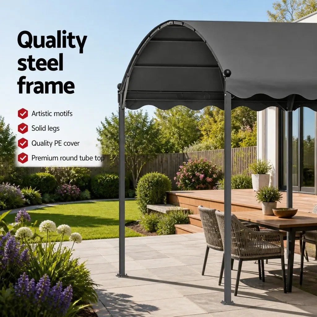 Gazebo Marquee 4x3m Outdoor Garden Canopy Shade Tent Wedding Event Party Shelter