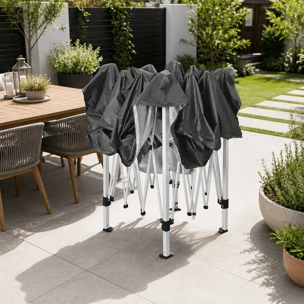 Pop Up Gazebo Canopy UV Resistant Waterproof 3x3m with Mesh Walls