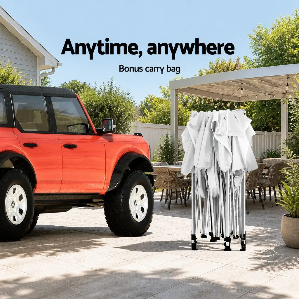 Pop Up Gazebo Marquee UV Resistant Water Resistant 3x6m Outdoor Camping Tent Canopy with Mesh Walls