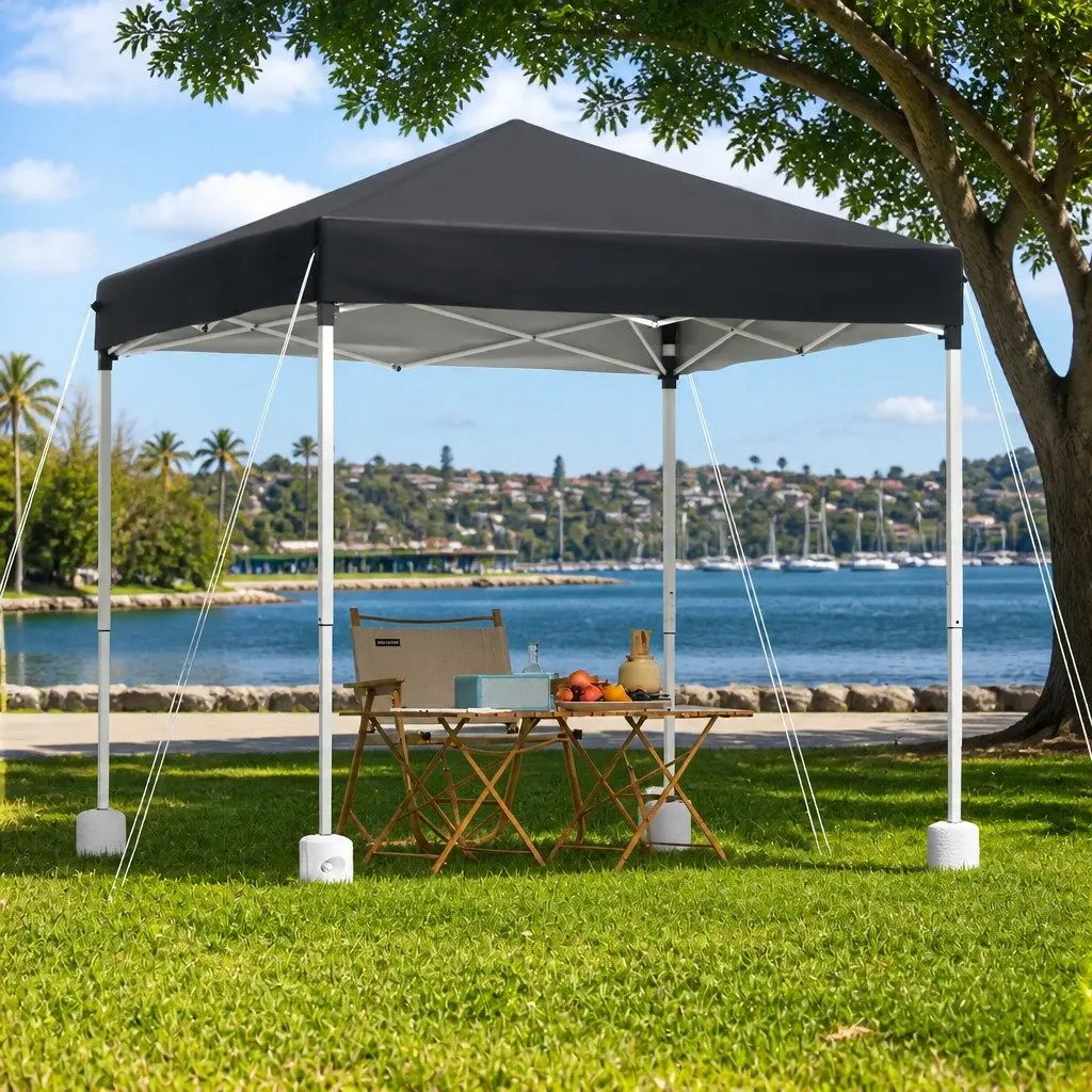 Outdoor Gazebo Portable Shade Canopy 2x2m with Adjustable Height and 4 Base Pods