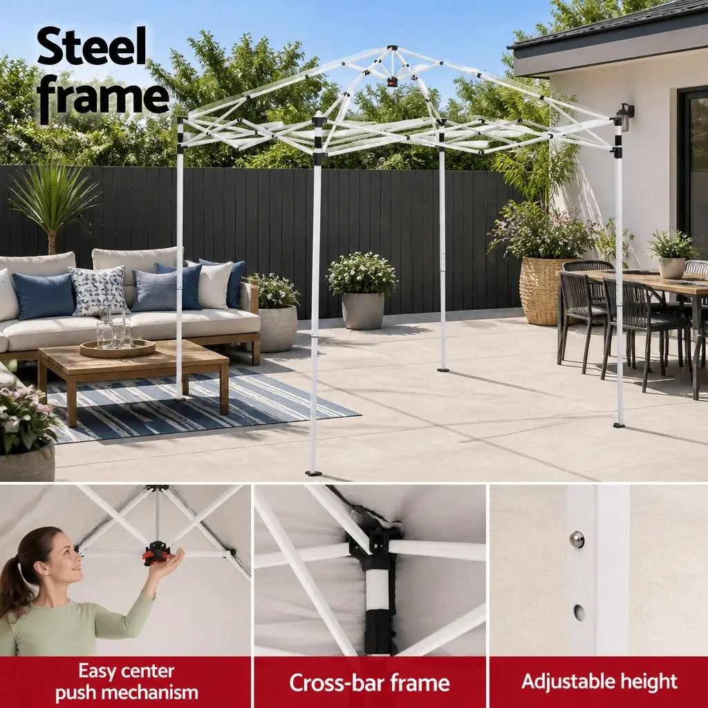 Gazebo Portable 2x2m Outdoor Patio Garden Shade Canopy Blue