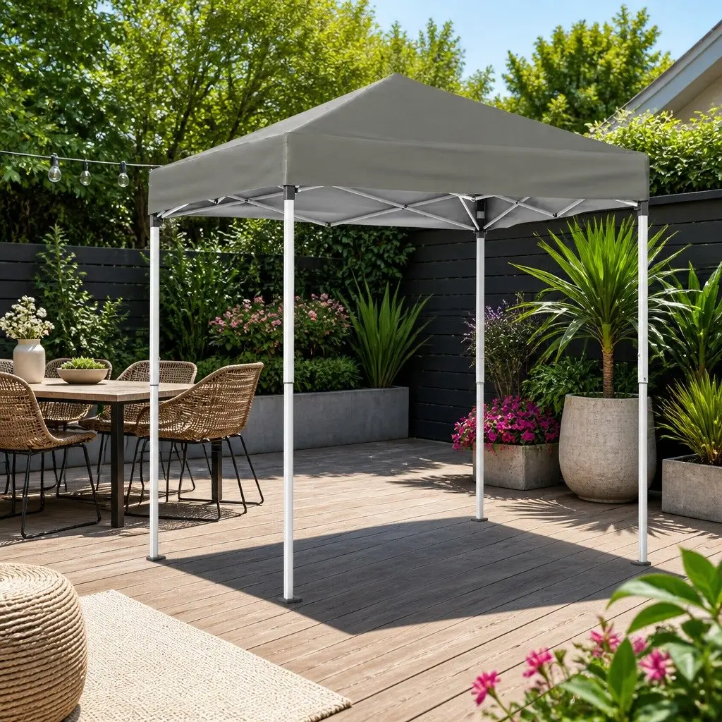 Outdoor Gazebo 2x2m Patio Garden Marquee Shade Canopy w/ Base Pods Grey