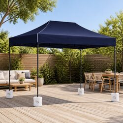 Pop Up Gazebo 3x4.5m Folding Marquee Tent Outdoor Canopy Shade with 4 Base Pods