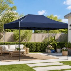 Friendly Navy Gazebo Tent 3x4.5m for Your Outdoor Fun