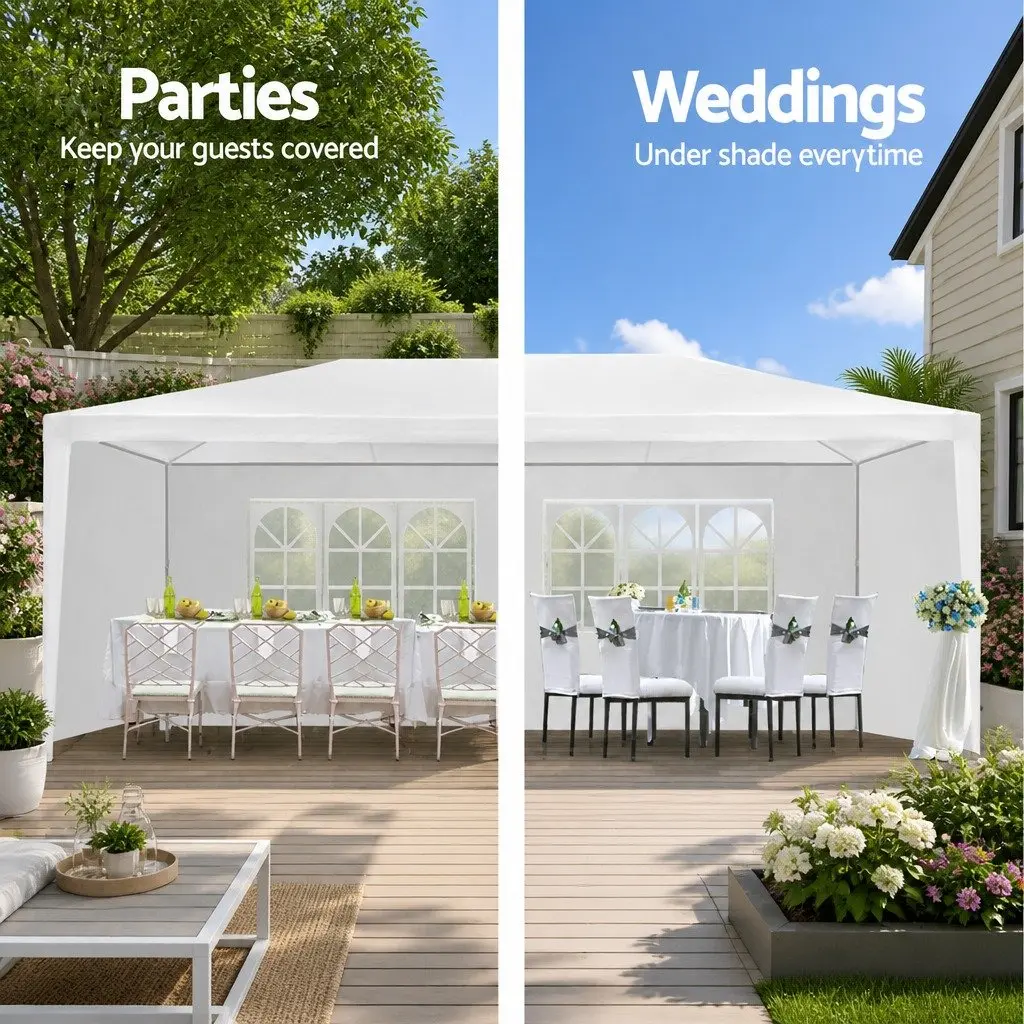 Gazebo 3x6m Outdoor Wedding Party Canopy with Removable Side Walls